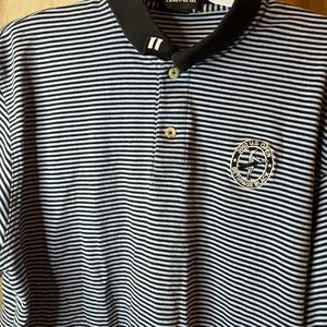 Classic 2002 Men’s US open golf Black and White Striped Polo Shirt